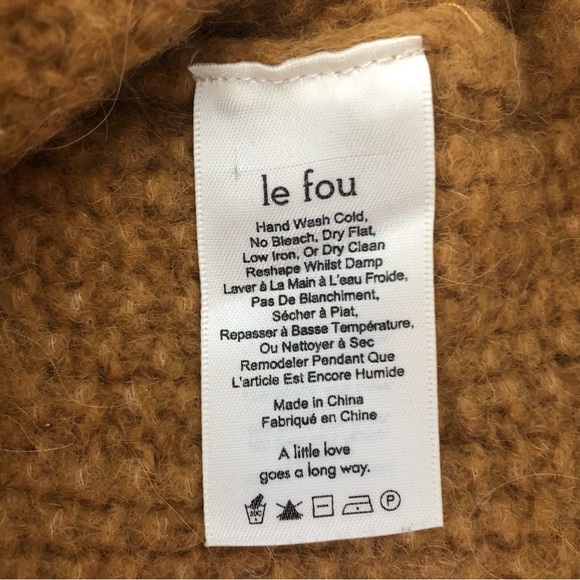 Aritzia Wilfred Le Fou Moreau Alpaca Wool Cable Knit V Neck Sweater Size XXS - Picture 9 of 12